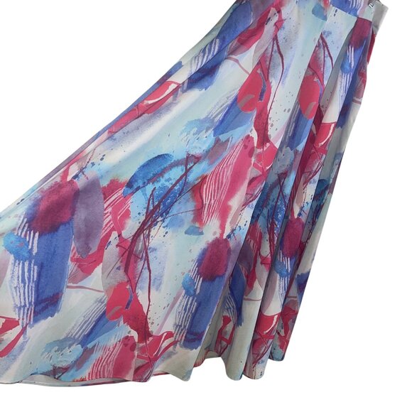 Nylon Apparel Womens Pants Trousers Size Large Multicolor Wide Leg Abstract New - Picture 11 of 12